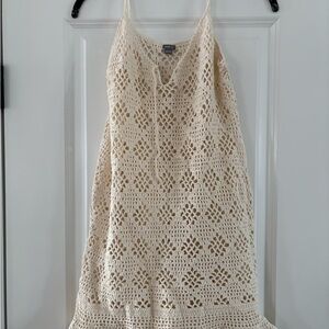 Women’s Aerie Cream Sleveeless Bathing Suit Coverup Size Small